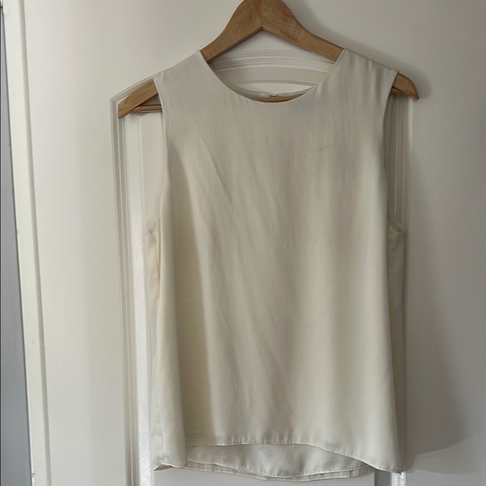 Quince Off White Sleeveless Top